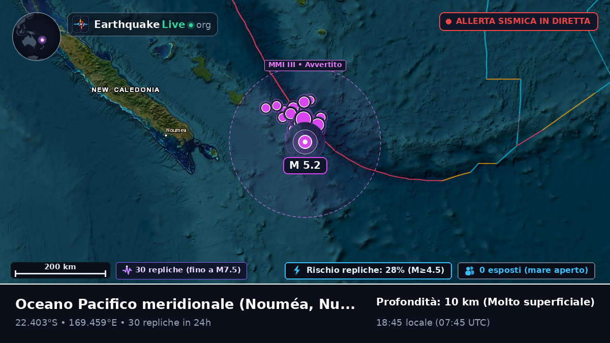 Oceano Pacifico meridionale (Nuova Caledonia)