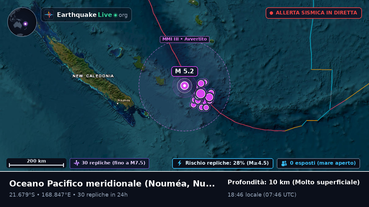 Oceano Pacifico meridionale (Nuova Caledonia)