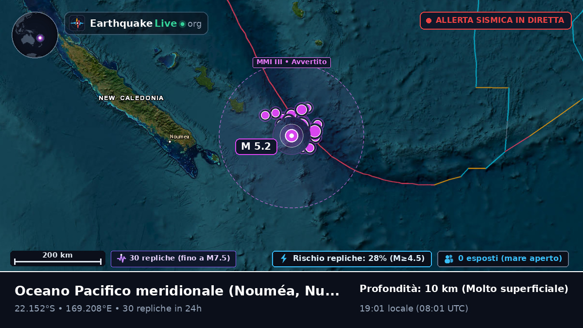 Oceano Pacifico meridionale (Nuova Caledonia)