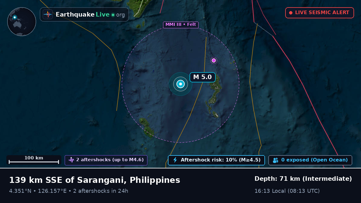 Off the coast of General Santos, Philippines