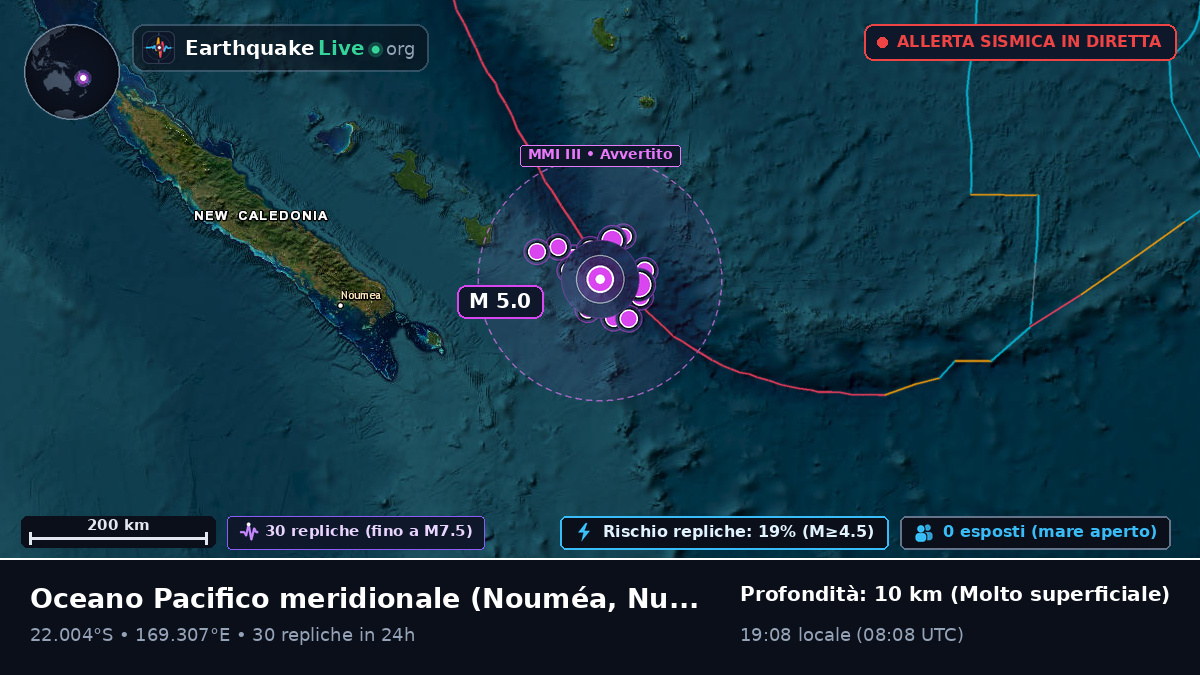 Oceano Pacifico meridionale (Nuova Caledonia)