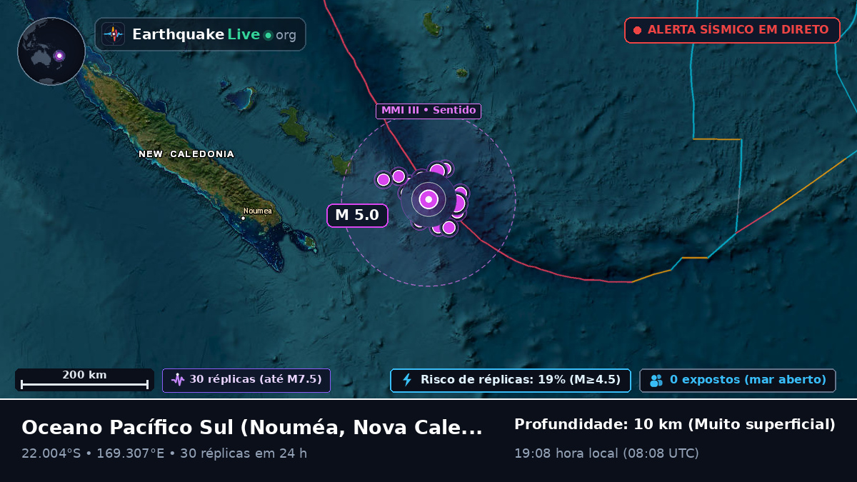 Oceano Pacífico Sul (Nova Caledónia)