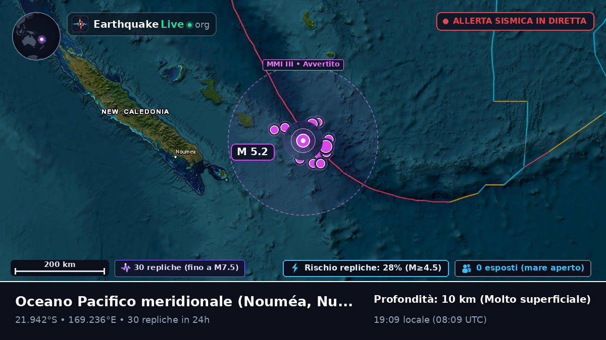 Oceano Pacifico meridionale (Nuova Caledonia)