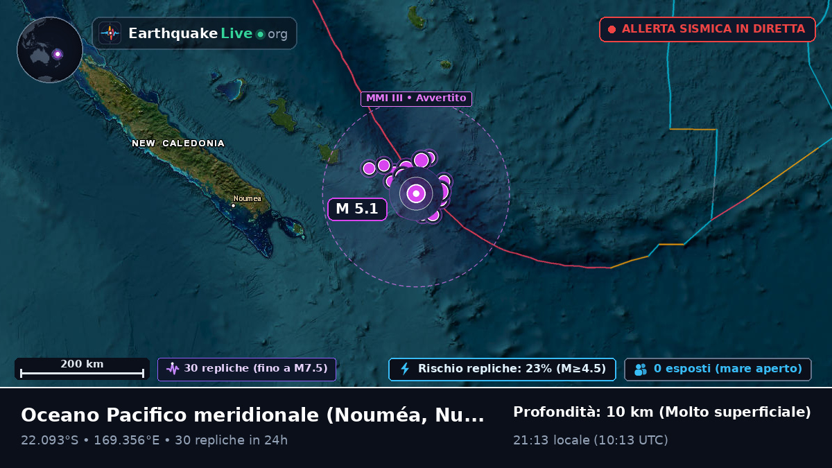 Oceano Pacifico meridionale (Nuova Caledonia)