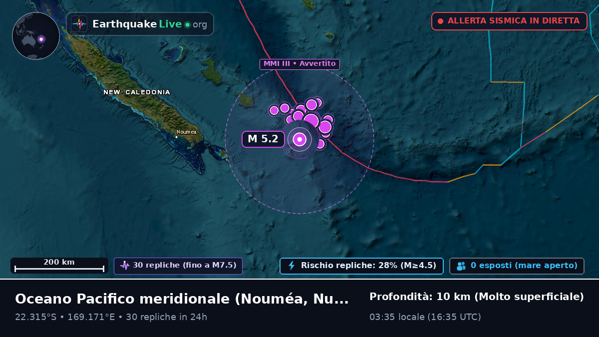 Oceano Pacifico meridionale (Nuova Caledonia)
