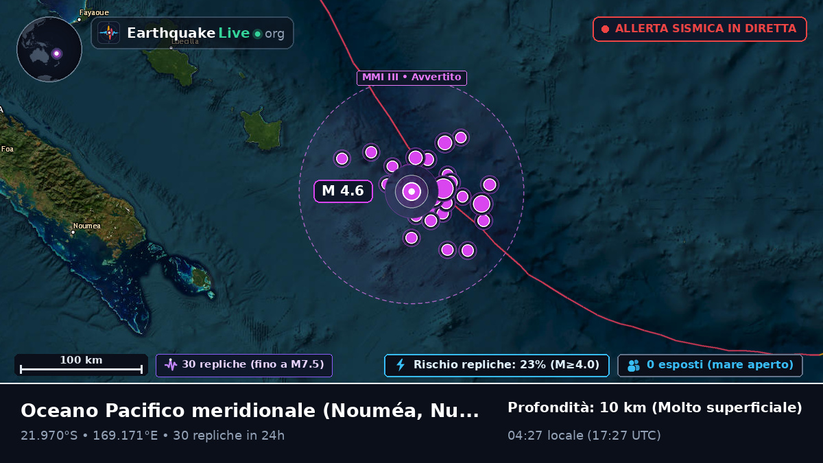 Oceano Pacifico meridionale (Nuova Caledonia)