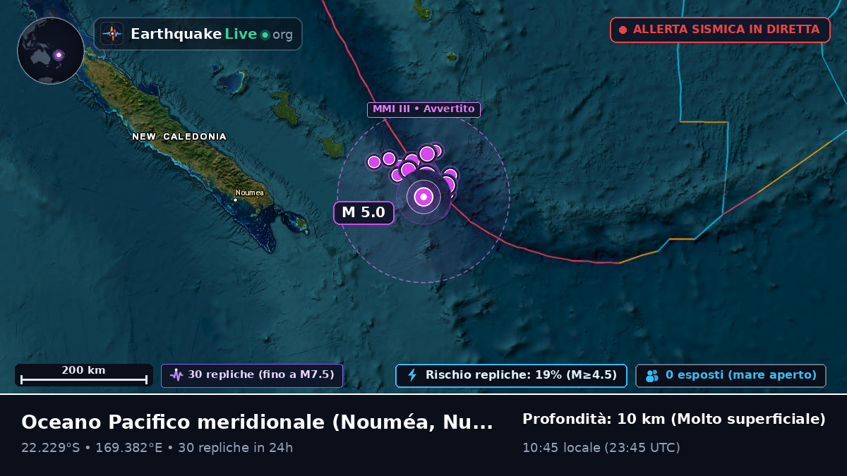Oceano Pacifico meridionale (Nuova Caledonia)