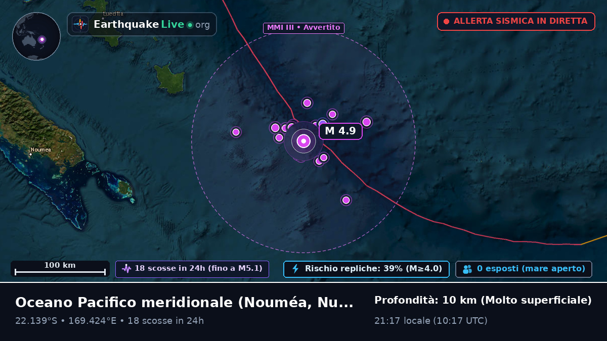 Oceano Pacifico meridionale (Nuova Caledonia)