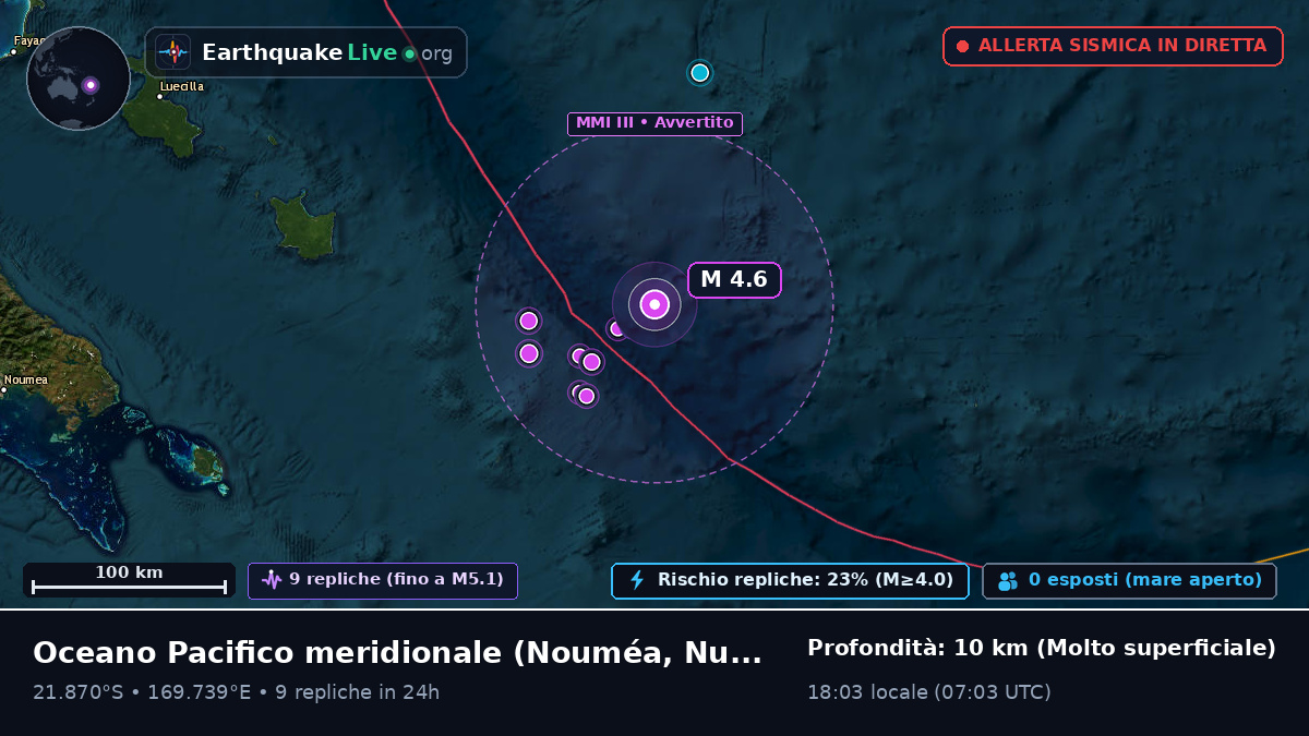 Oceano Pacifico meridionale (Nuova Caledonia)
