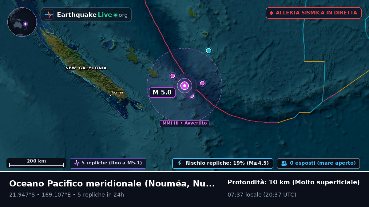 Oceano Pacifico meridionale (Nuova Caledonia)