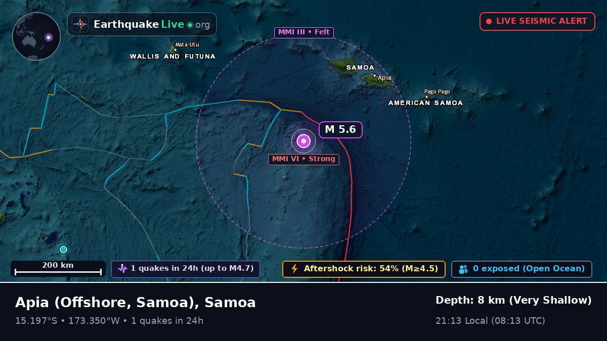 Off the coast of Apia, Samoa