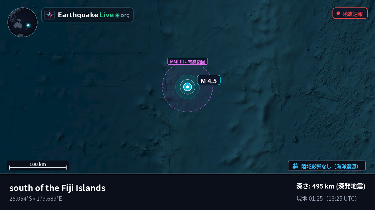 南太平洋 (Kermadec Islands)