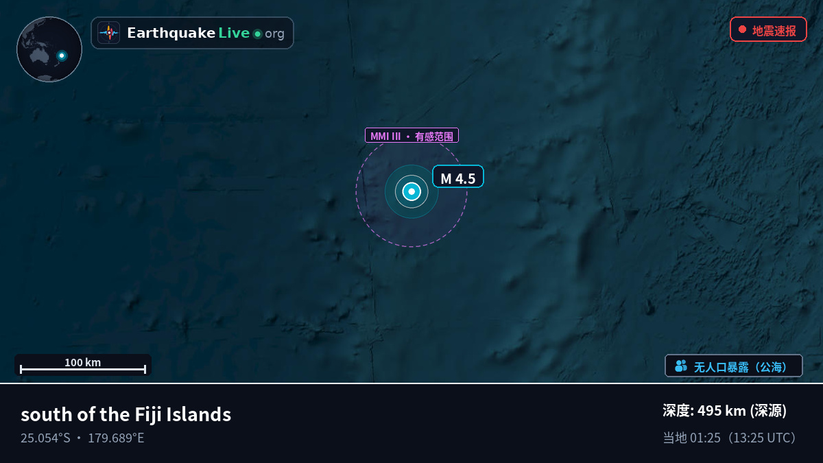 南太平洋 (Kermadec Islands)