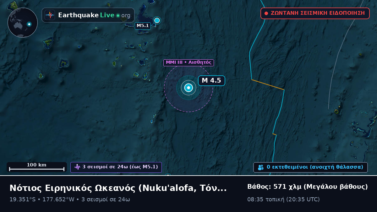 Νότιος Ειρηνικός Ωκεανός (Τόνγκα)