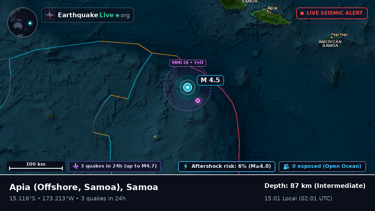 Off the coast of Apia, Samoa