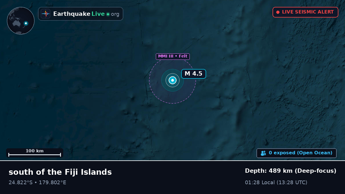 South Pacific Ocean (Kermadec Islands)