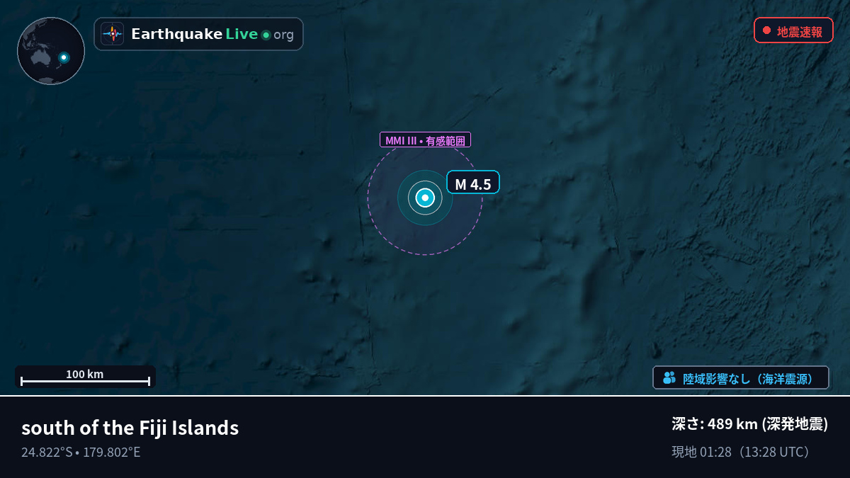 南太平洋 (Kermadec Islands)