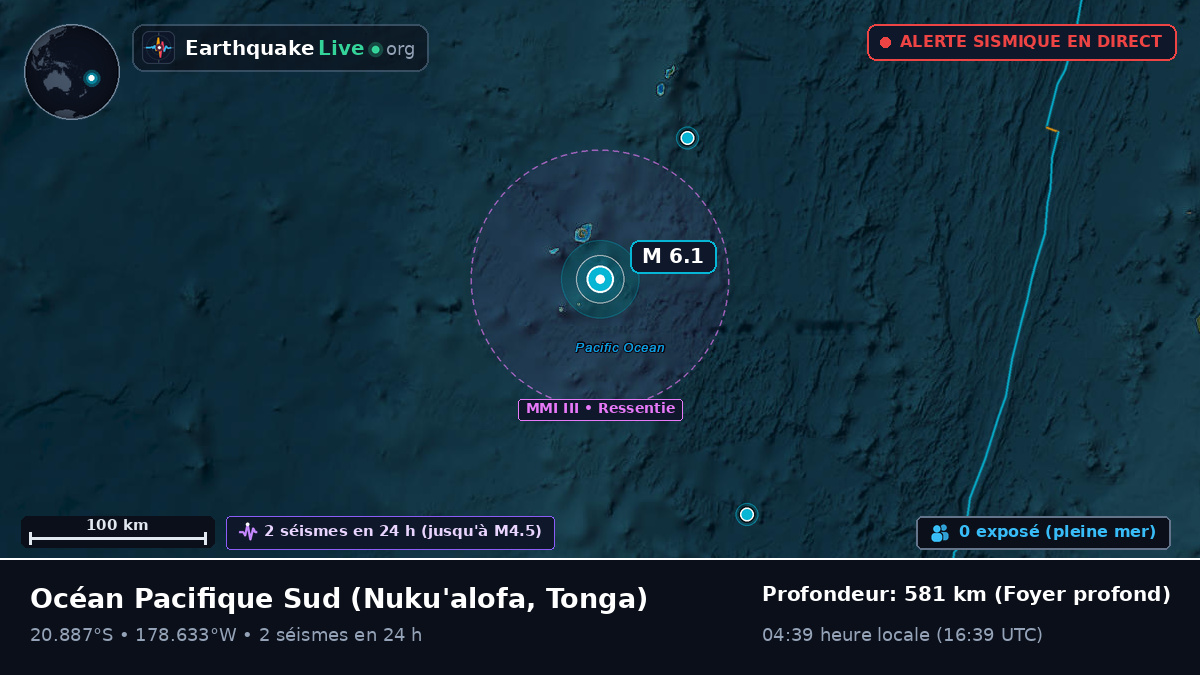 Océan Pacifique Sud (Tonga)