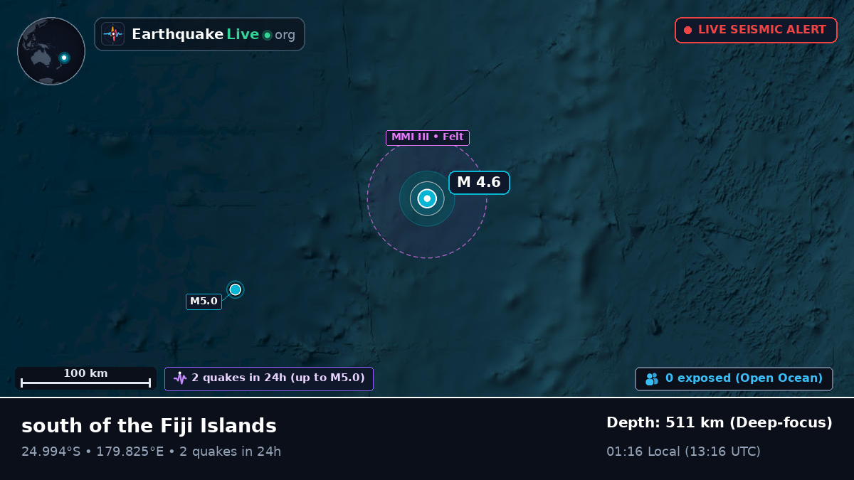 South Pacific Ocean (Kermadec Islands)