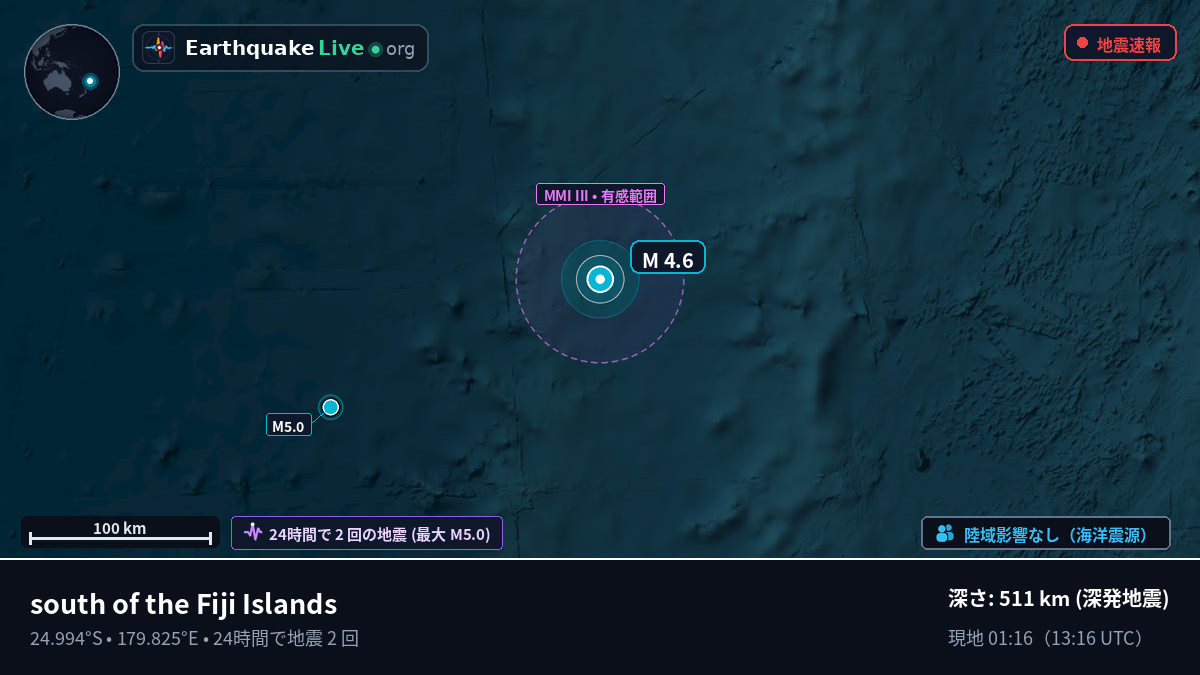南太平洋 (Kermadec Islands)