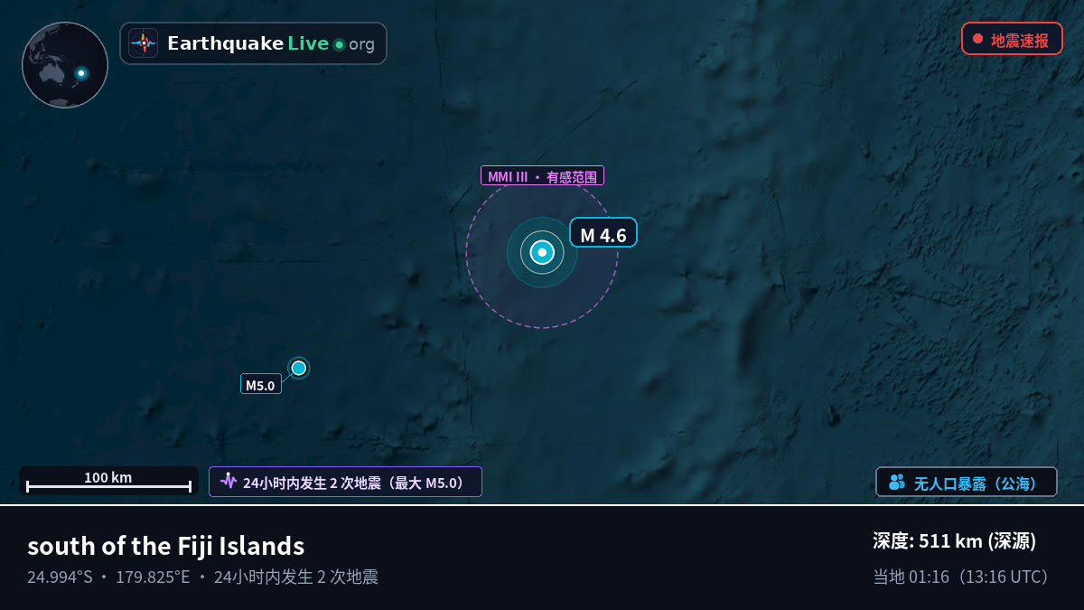 南太平洋 (Kermadec Islands)
