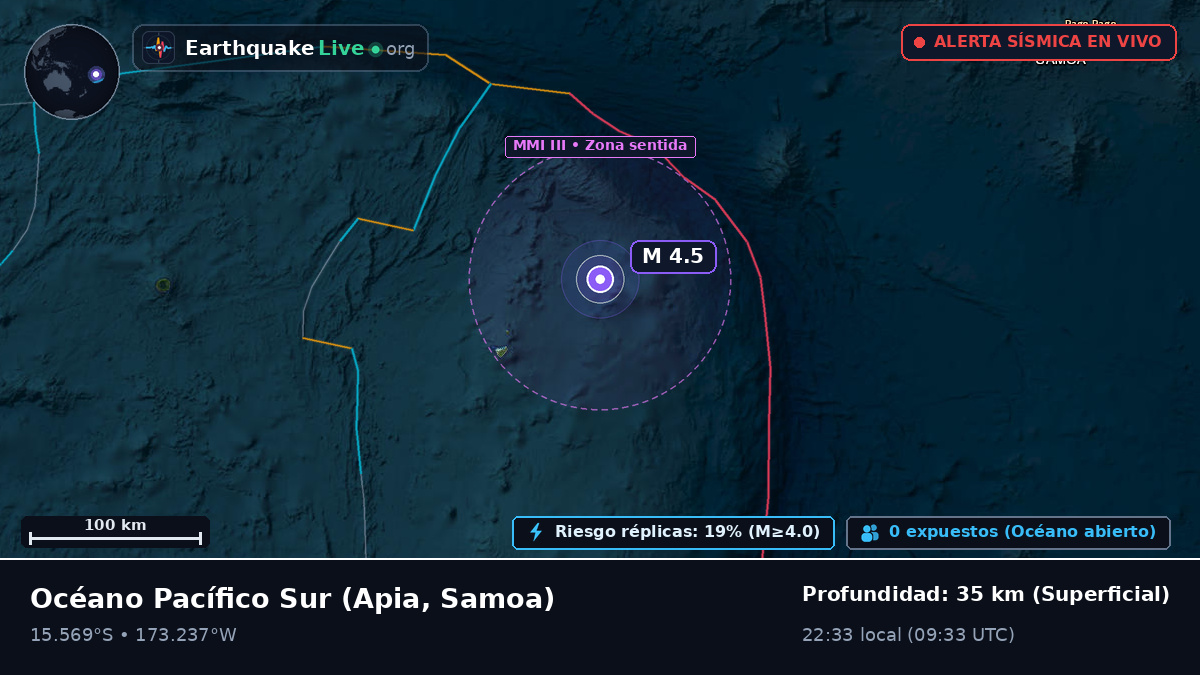 Océano Pacífico Sur (Samoa)