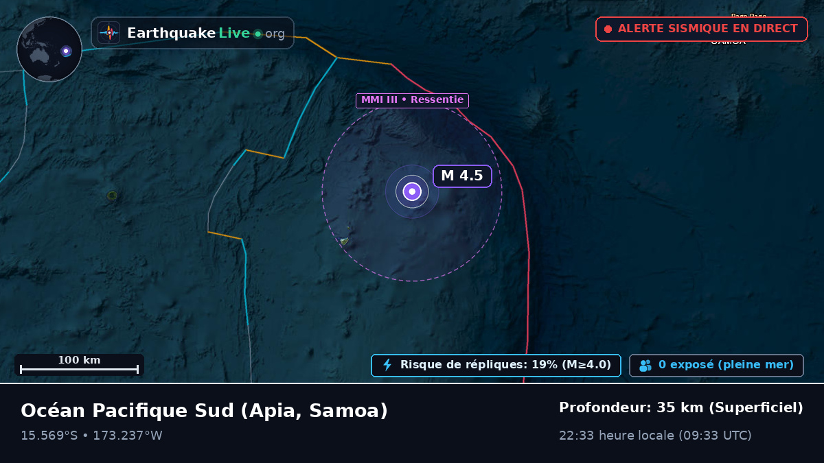 Océan Pacifique Sud (Samoa)