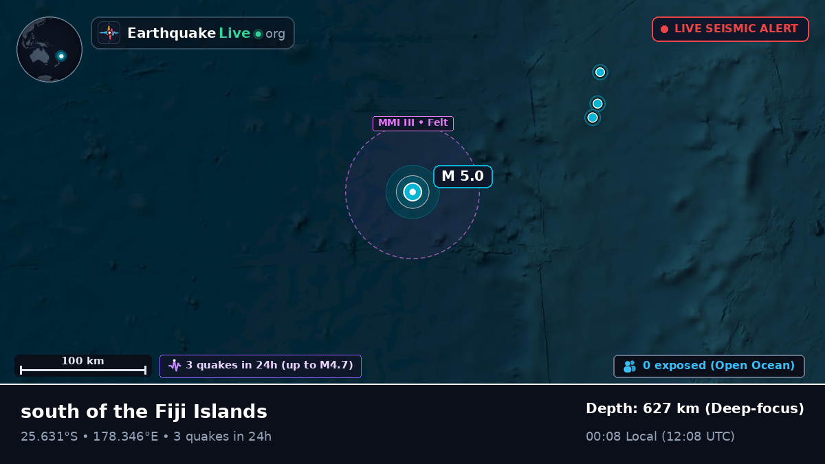 South Pacific Ocean (Kermadec Islands)