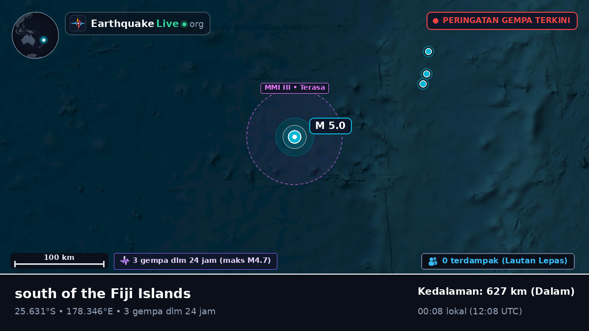 Samudra Pasifik Selatan (Kermadec Islands)