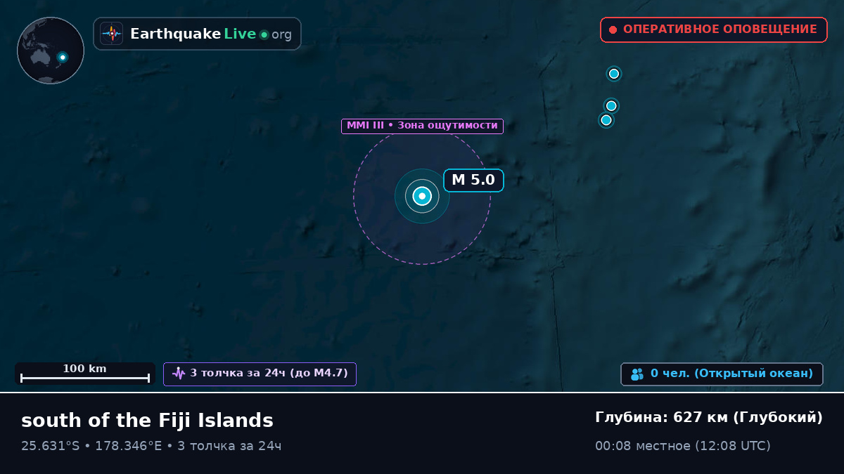 Южная часть Тихого океана (Kermadec Islands)