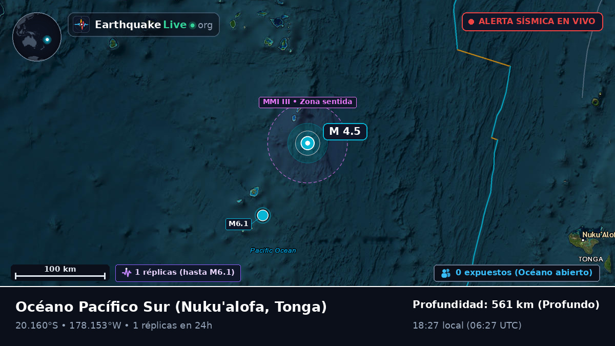 Océano Pacífico Sur (Tonga)