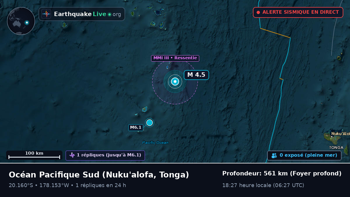 Océan Pacifique Sud (Tonga)