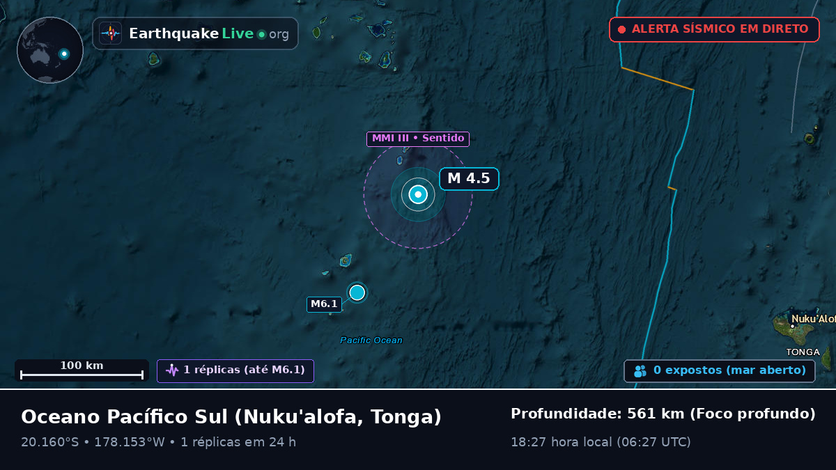 Oceano Pacífico Sul (Tonga)