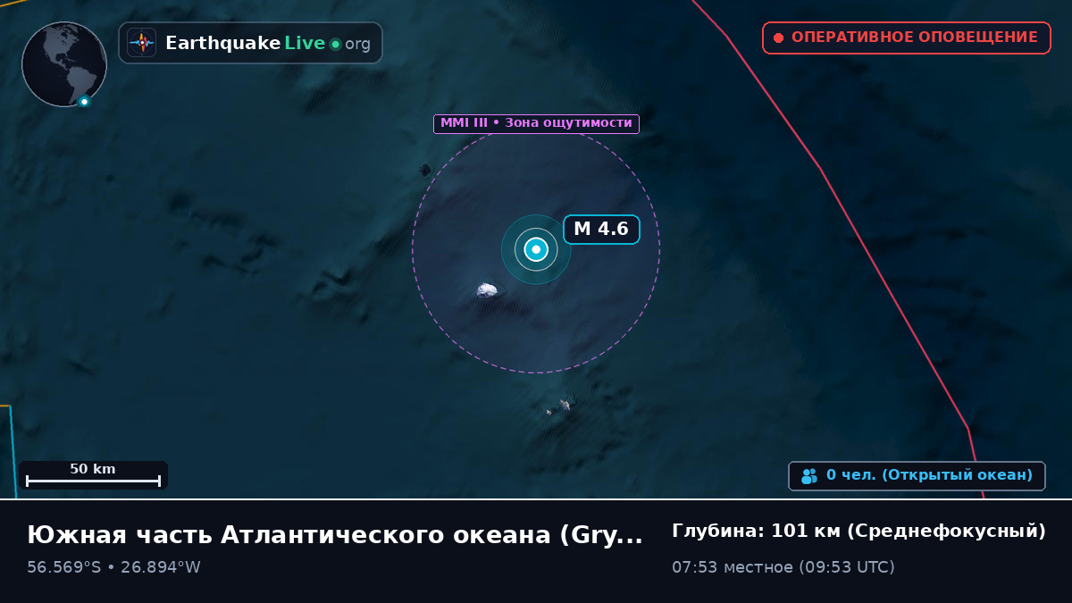 Южная часть Атлантического океана (South Georgia and the Islands)