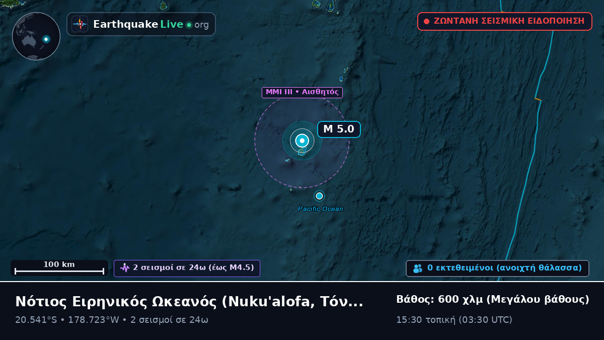 Νότιος Ειρηνικός Ωκεανός (Τόνγκα)