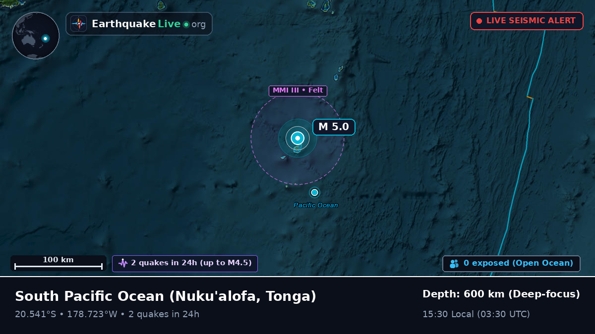 South Pacific Ocean (Tonga)