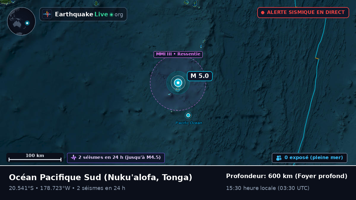 Océan Pacifique Sud (Tonga)