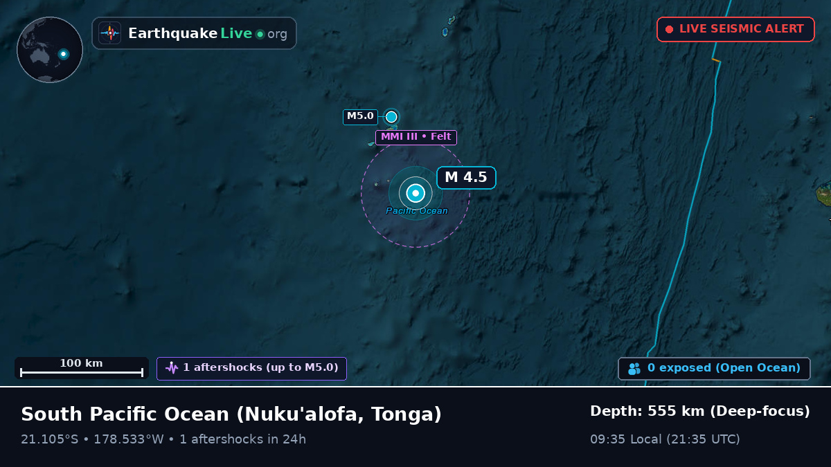 South Pacific Ocean (Tonga)