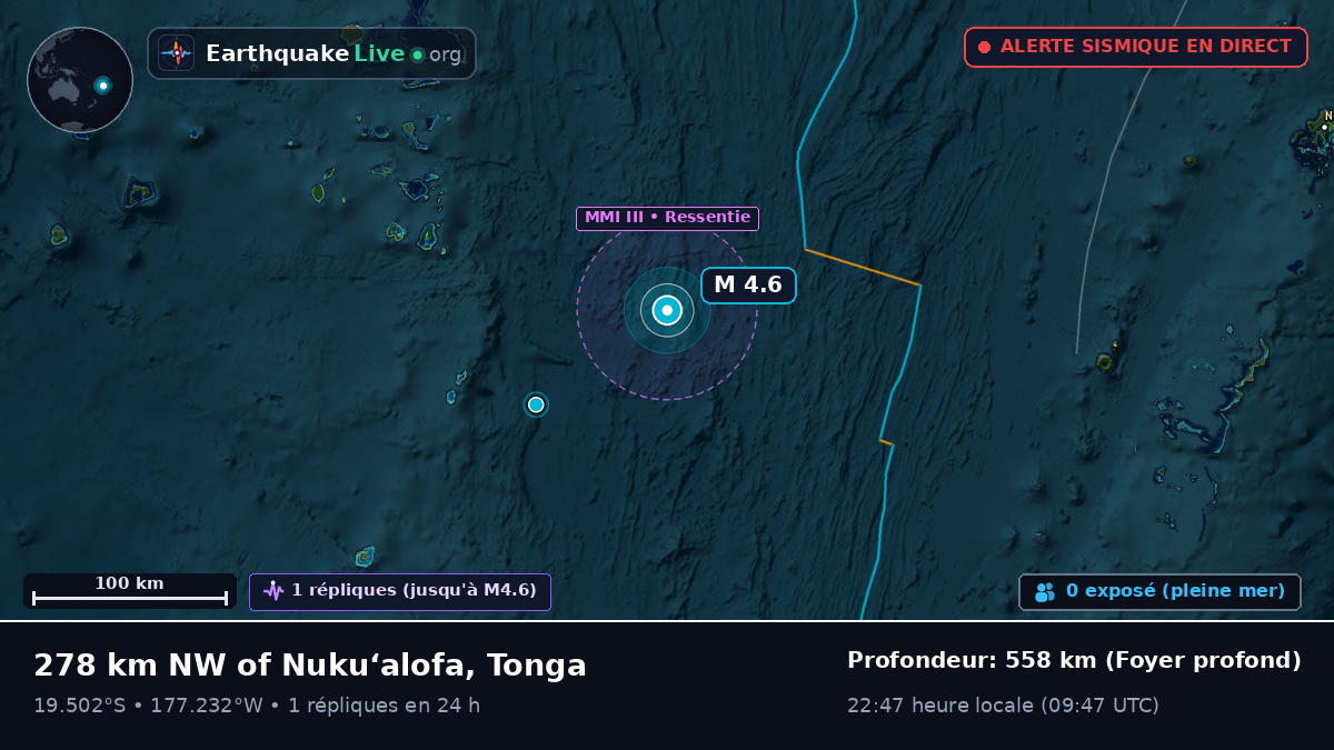 Océan Pacifique Sud (Tonga)