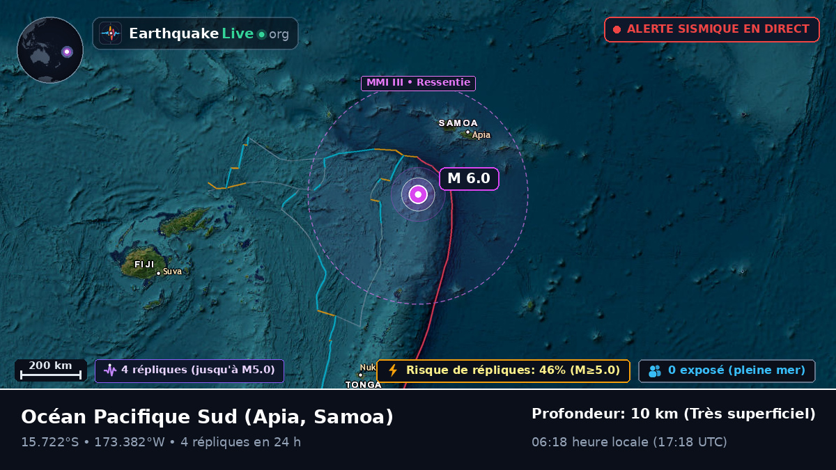 Océan Pacifique Sud (Samoa)