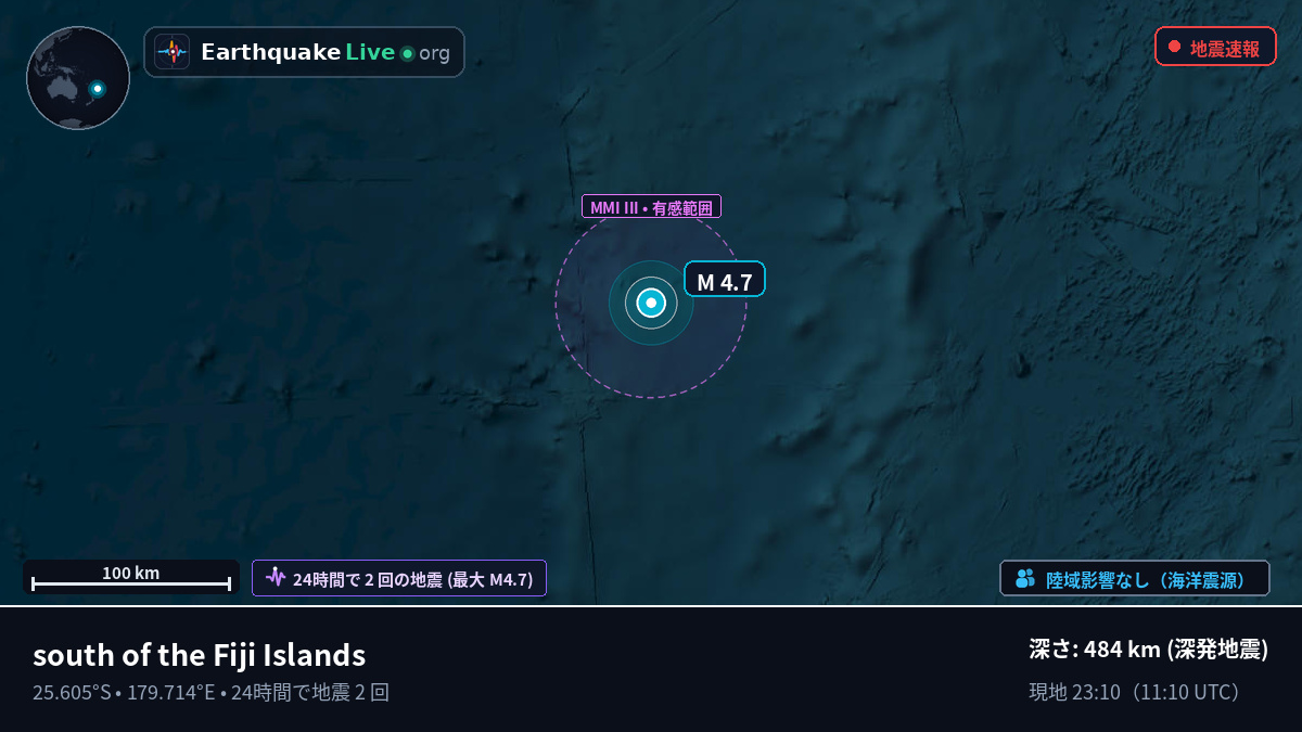 南太平洋 (Kermadec Islands)
