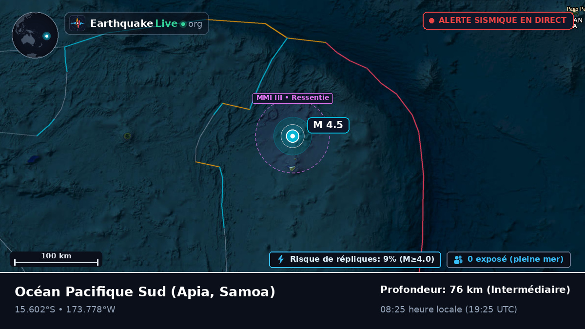 Océan Pacifique Sud (Samoa)