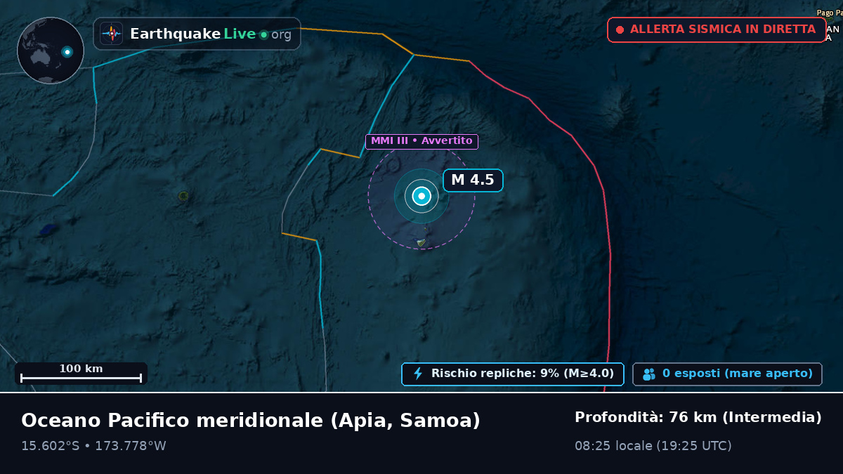Oceano Pacifico meridionale (Samoa)