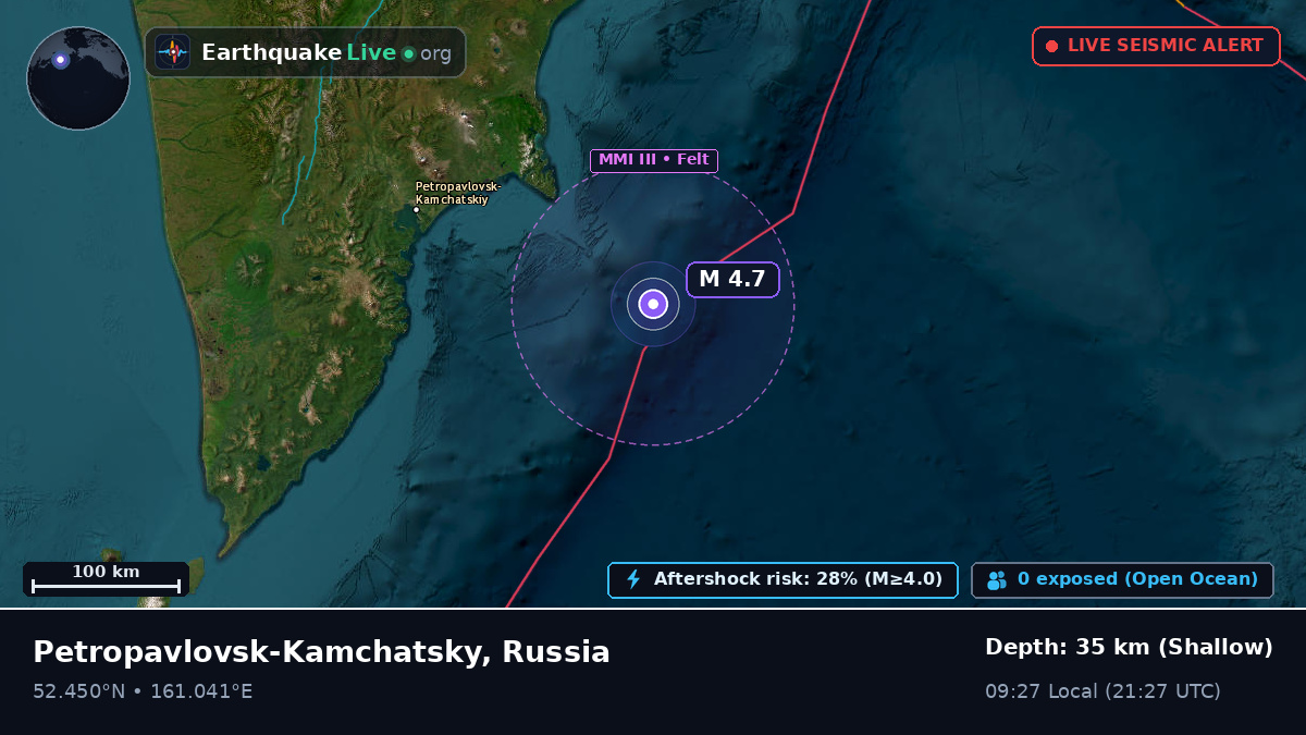 Off the coast of Petropavlovsk-Kamchatsky, Russia