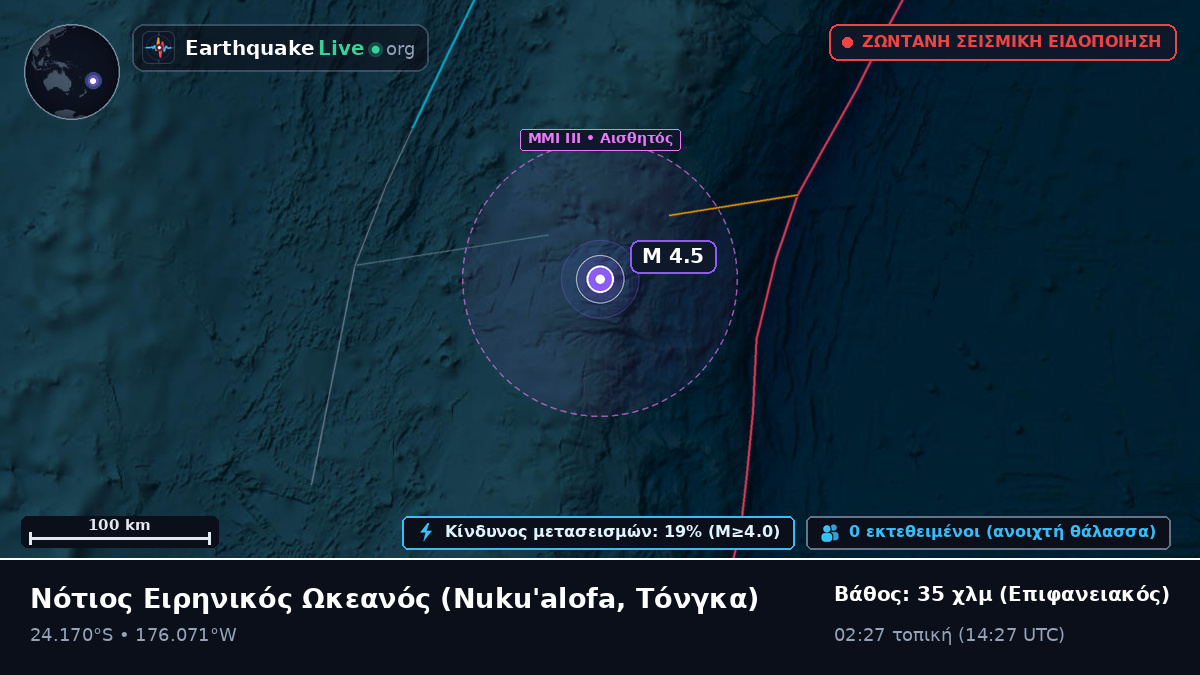 Νότιος Ειρηνικός Ωκεανός (Τόνγκα)