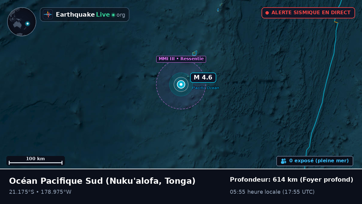 Océan Pacifique Sud (Tonga)