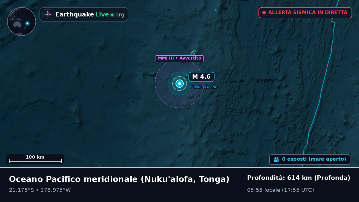 Oceano Pacifico meridionale (Tonga)