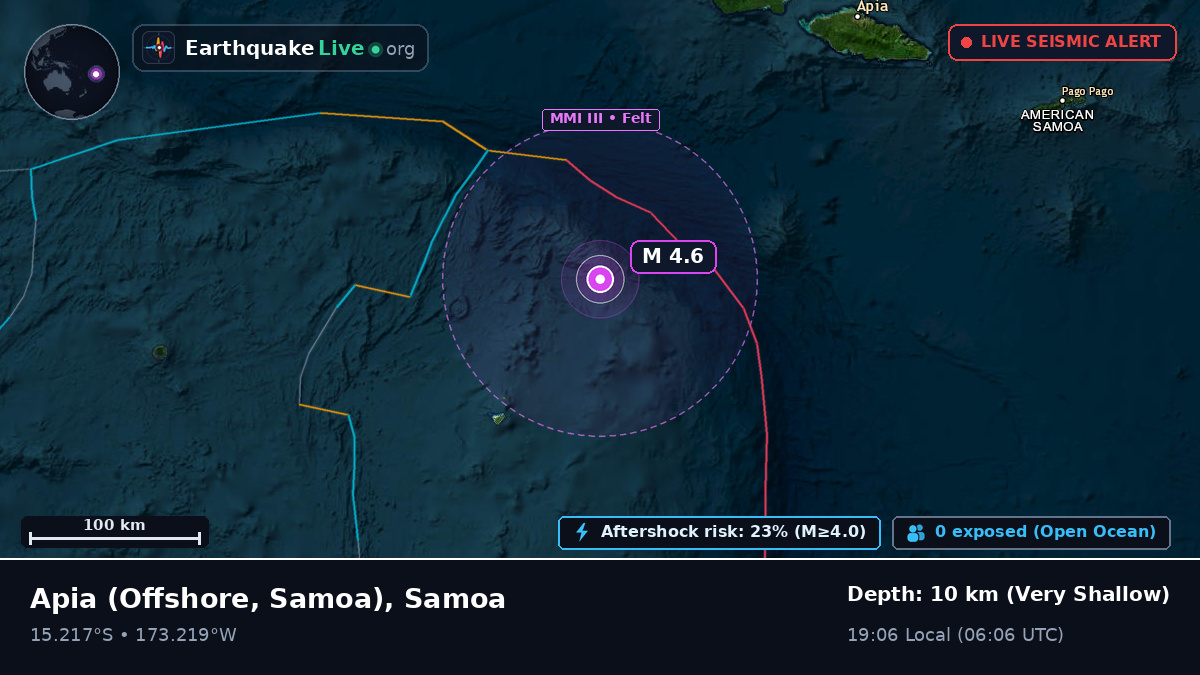 Off the coast of Apia, Samoa