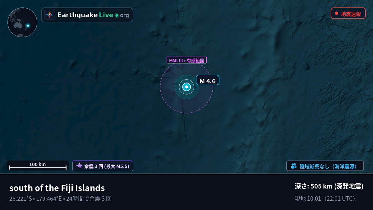 南太平洋 (Kermadec Islands)