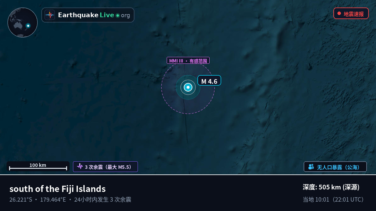 南太平洋 (Kermadec Islands)